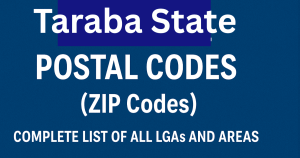 Taraba State Postal Codes