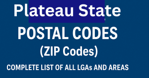 Plateau State Postal Codes